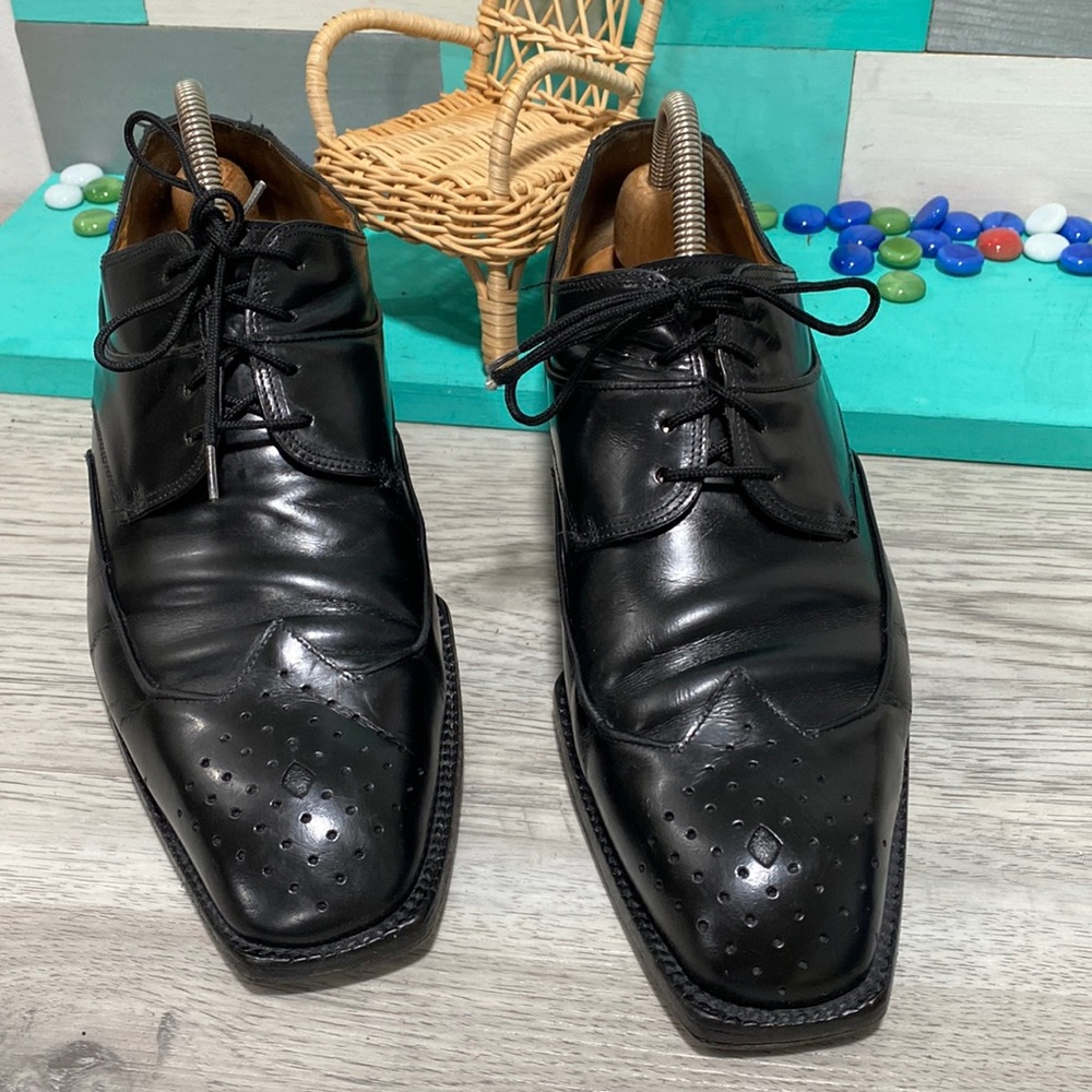 City slicker men Oxford shoes size 9.5 M black leather